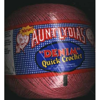 Aunt Lydias Denim quick crochet color 1026 Rose