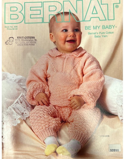 Be my baby, pure cotton baby yarn pullover, dress, pants to knit crochet 606