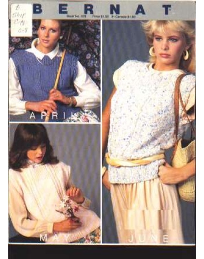 Bernat's year of fashion, 35 different yarn usage for sweaters 578