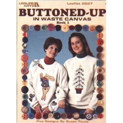 Buttoned-up in waste canvas, book 1, 5 designs, 2227