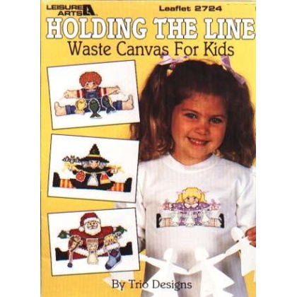 Holding the line, waste canvas for kids, 8 designs to CrossStitch 2724