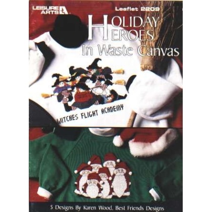 Holiday heros in waste canvas to CrossStitch 2209