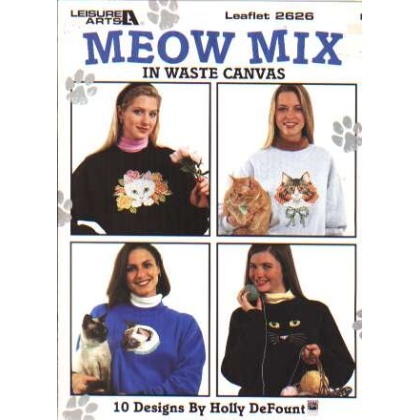 Meow mix in waste canvas, 10 designs 2626