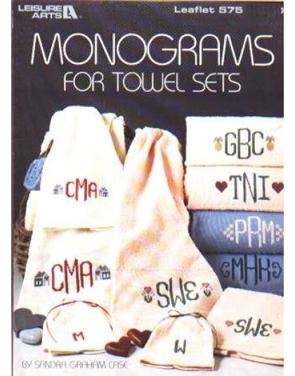 Monograms for towel sets to CrossStitch 575