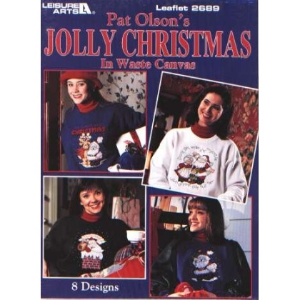 Pat Olson's Jolly Christmas in waste canvas, 8 designs to CrossStitch 2689