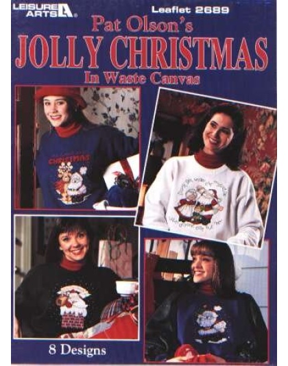 Pat Olson's Jolly Christmas in waste canvas, 8 designs to CrossStitch 2689