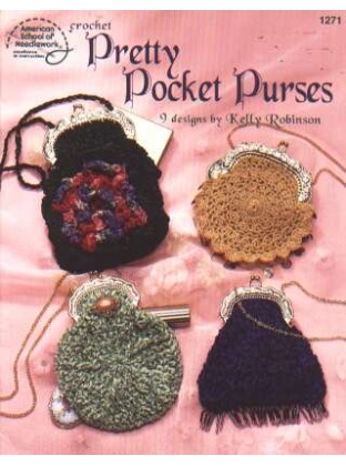 Pretty pocket purses crochet, 9 designs and 17 pages! 1271 **LAST ONE**