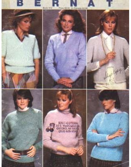 Pullover, jacket 10 different designs crochet knit 512 *last one*