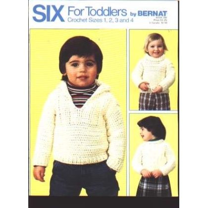 Six designs for toddlers, carigan, pullover, sweater to crochet 266