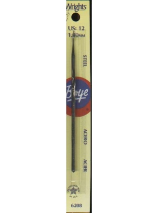 Steel crochet hook by Boye, US 12, 1.00mm