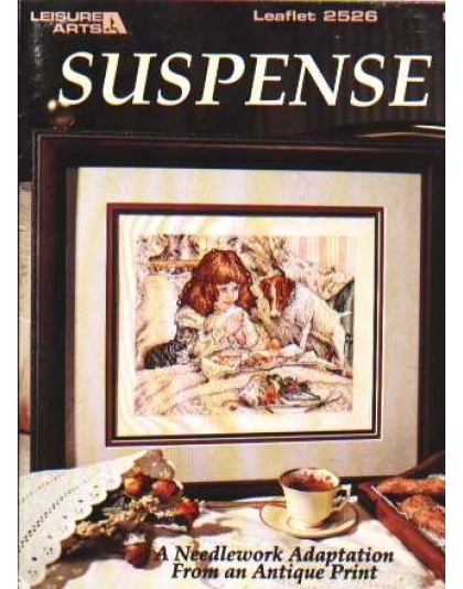 Suspense, a needlework adaptation from an antique print to CrossStitch 2526
