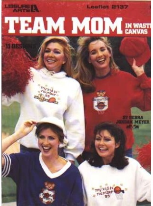 Team MOM in waste canvas 11 designs to CrossStitch 2137