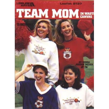 Team MOM in waste canvas 11 designs to CrossStitch 2137