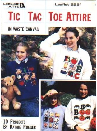 Tic Tac Toe attire in waste canvas, 10 projects to CrossStitch 2251