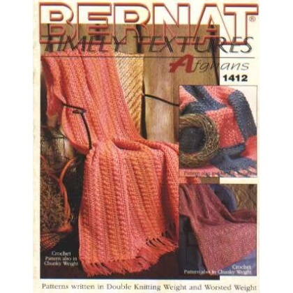 Timely textures afghans to knit and crochet 1412 *last one*