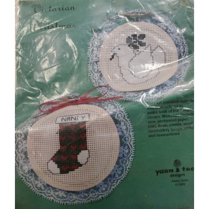 Victorian Christmas Double CrossStitch Kit by Yarn Tree