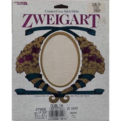 Zweigart Cream counted crossstitch fabric 25 count