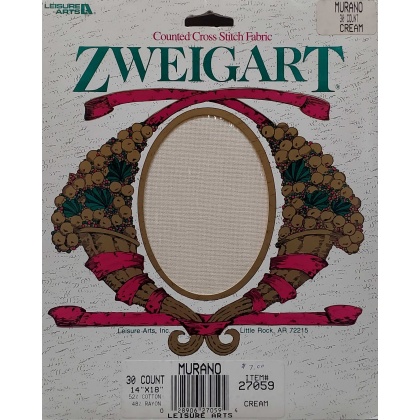 Zweigart Cream counted crossstitch fabric 30 count