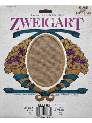 Zweigart Dirty Linen counted crossstitch fabric 32 count