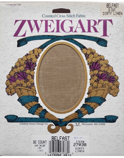 Zweigart Dirty Linen counted crossstitch fabric 32 count