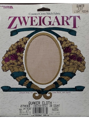 Zweigart Light Mocha counted crossstitch fabric 28 count