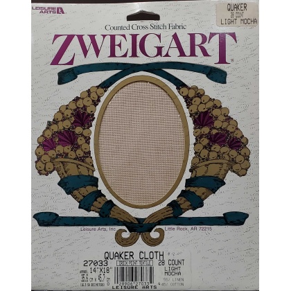 Zweigart Light Mocha counted crossstitch fabric 28 count