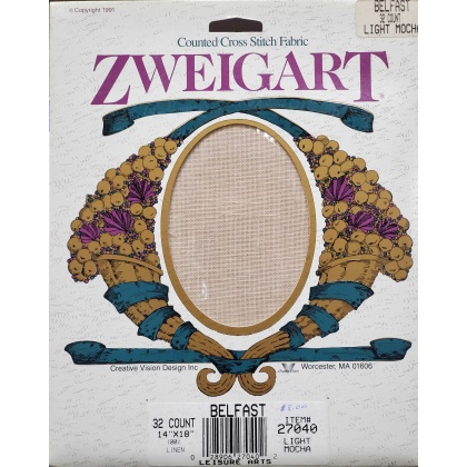 Zweigart Light Mocha counted crossstitch fabric 32 count