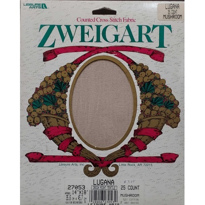 Zweigart Mushroom counted crossstitch fabric 25 count