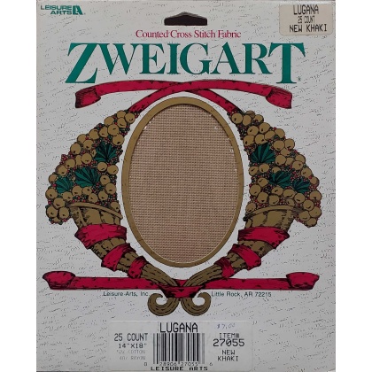 Zweigart New Khaki counted crossstitch fabric 25 count