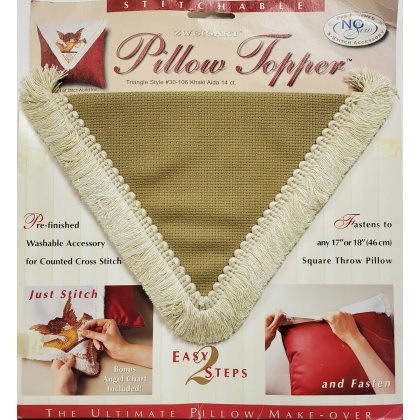 Zweigart Pillow Topper - Khaki Aida 14 count