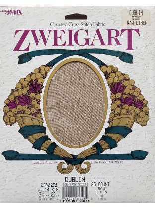 Zweigart Raw linen counted crossstitch fabric 25 count