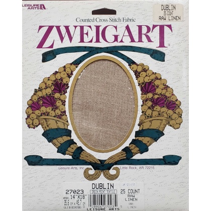 Zweigart Raw linen counted crossstitch fabric 25 count