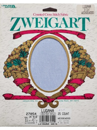 Zweigart Wedgewood counted crossstitch fabric 25 count