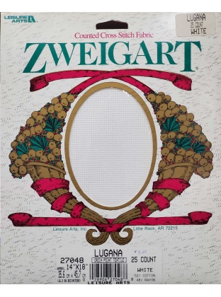 Zweigart White counted crossstitch fabric 25 count