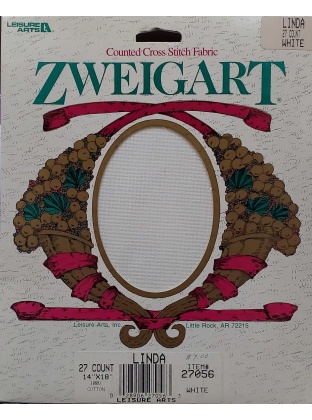 Zweigart White counted crossstitch fabric 27 count