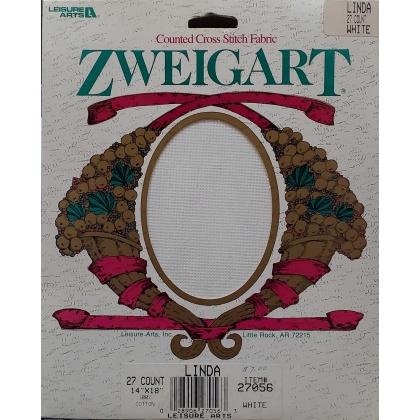 Zweigart White counted crossstitch fabric 27 count