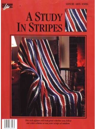 A Study in Stripes, winter 1994 crochet lites chart 83095 LAST ONE