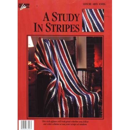 A Study in Stripes, winter 1994 crochet lites chart 83095 LAST ONE