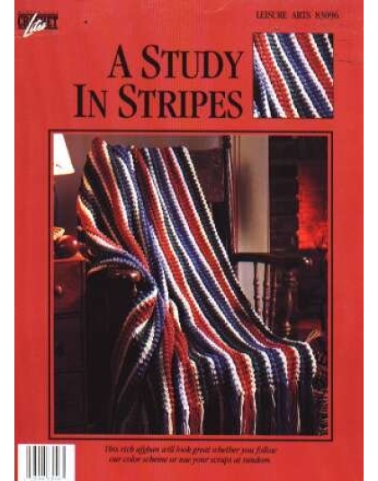 A Study in Stripes, winter 1994 crochet lites chart 83095 LAST ONE