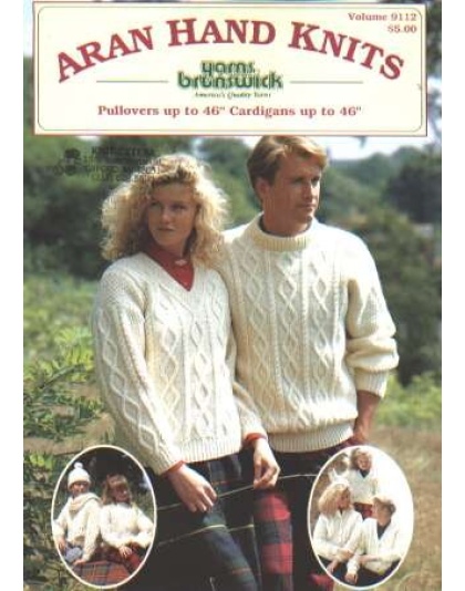 Aran hand knits, pullovers up to 46 inch, cardigans up to 46 inch 9112