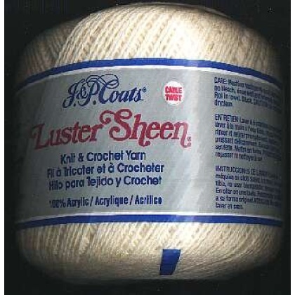 JP Coats Luster sheen color 7 Vanilla cable twist