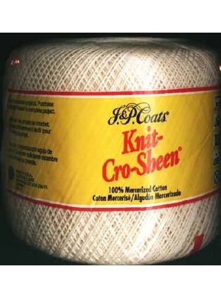 JP Coats knit-cro-sheen color 042 Cream size 10 325 yds