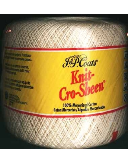 JP Coats knit-cro-sheen color 042 Cream size 10 325 yds
