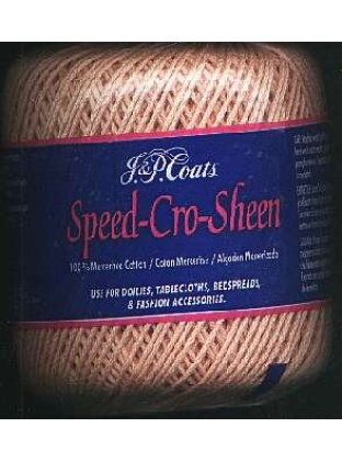 JP Coats speed cro-sheen color 161 Peach 100 yds size 3
