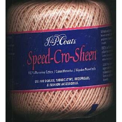 JP Coats speed cro-sheen color 161 Peach 100 yds size 3