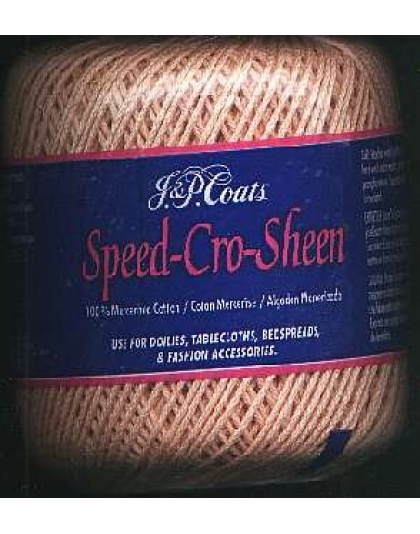 JP Coats speed cro-sheen color 161 Peach 100 yds size 3