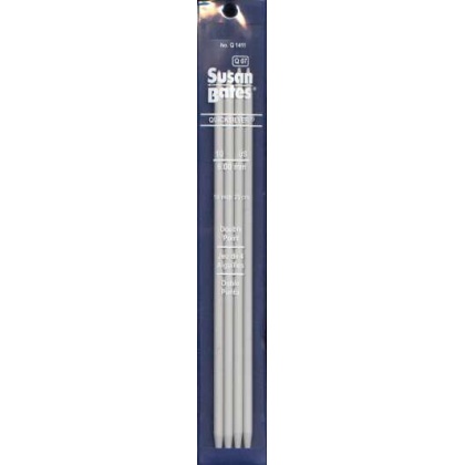 Quicksilver Susan Bates 10 inch Single Point Needles size 10, set of 4 heat-treated aluminum alloy shaft coated with a grey powder finish