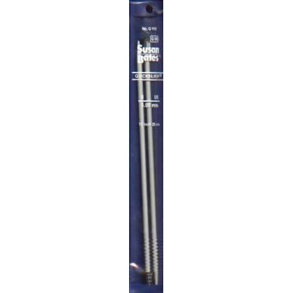 Quicksilver Susan Bates 10 inch Single Point Needles size 8, 5mm set of 2 heat-treated aluminum alloy shaft coated with a grey powder finish