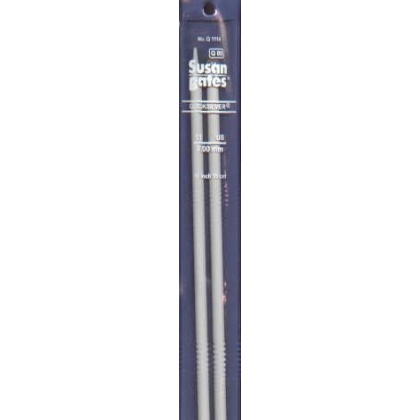 Quicksilver Susan Bates 14 inch Single Point Needles size 11 heat-treated aluminum alloy shaft coated with a grey powder finish