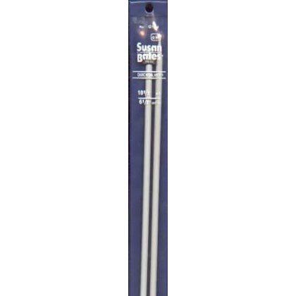 Quicksilver Susan Bates 14 inch double Point Needles size 10 1/2, heat-treated aluminum alloy shaft coated with a grey powder finish